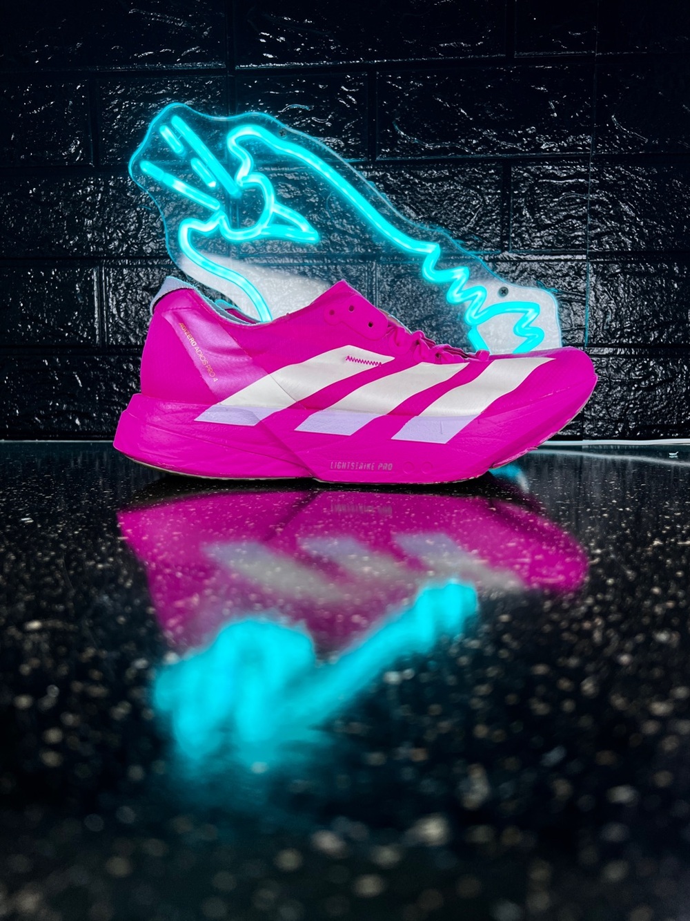 Adidas Adizero Adios Pro 4 Men’s Marathon Running Carbon Plated Shoes Pink - 9